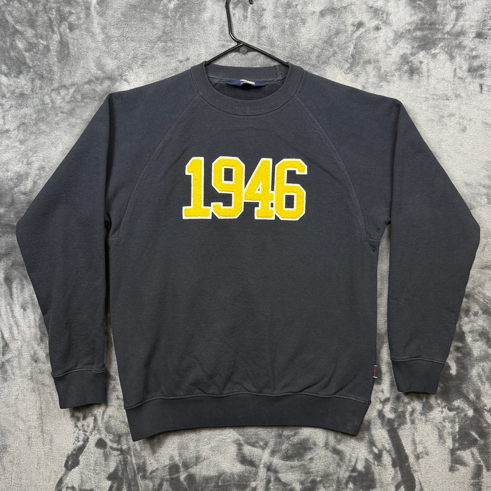 Sebago Docksides Sweatshirt Mens XL Blue Excellent 1946 Varsity Patch Raglan